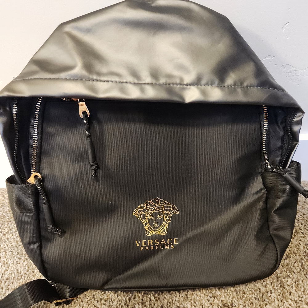 Versace Parfums Black Backpack for Men